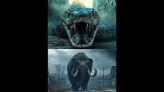 Mammoth vs Anaconda vs White Animals Battle black panther Tiger bear dainasour king kong funny [upl. by Feer666]