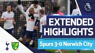 Lucas Sanchez and Sonny make it three in a row for Conte SPURS 30 NORWICH  EXTENDED HIGHLIGHTS [upl. by Wickner]