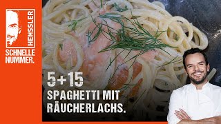 Schnelles Spaghetti mit Räucherlachs Rezept von Steffen Henssler [upl. by Mayyahk]