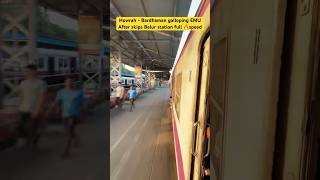 Howrah  Bardhaman Galloping EMU After skips Belur at full 🔥speed [upl. by Thornie]