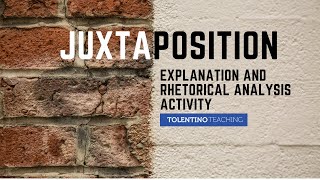 Juxtaposition Explanation and Rhetorical Analysis Activity [upl. by Anitram]