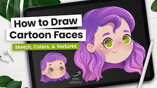 How To Draw Cartoon Faces • Updated Tutorial easier and quicker [upl. by Schlosser]