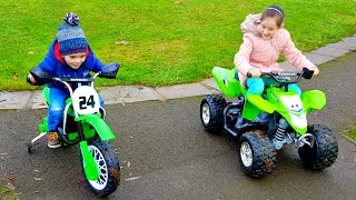 Ride on Giant Quad amp Motorbike Kids Fun [upl. by Yanaj]