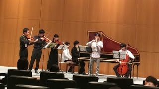 Vivaldi Flautino Piccolo Concerto Cdur RV 444 1st Movement Tottori Baroque Ensemble [upl. by Anaile]