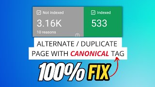 Fix  Duplicate  Alternate page with proper CANONICAL tag SOLVED [upl. by Mark]