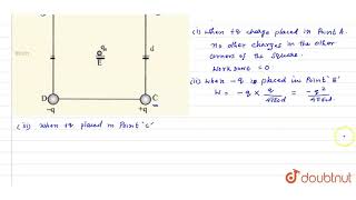 Four charges are arranged at the comers of a square ABCD of side d as  Class 12 Physics  Doubtnut [upl. by Eilrac851]