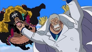 Garp attacks Blackbeard after being coerced to leave the Marines in One Piece [upl. by Esil]