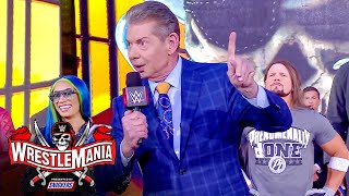 Mr McMahon welcomes WWE Universe to WrestleMania WrestleMania 37 – Night 1 WWE Network Exclusive [upl. by Aramac]