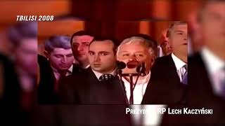 Lech Kaczyński w Tbilisi 2008 Jarosław Kaczyński w Kijowie 2022 [upl. by Maitilde]