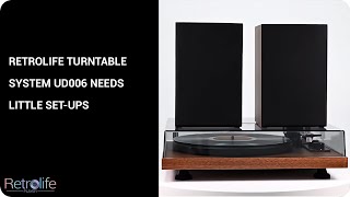 Best turntable with speakers under 500 Retrolife UD006 with Speakers for Audiophile [upl. by Owens680]