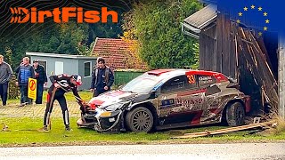 Evans Explains Crash  WRC Central European Rally 2023 [upl. by Oirasor]