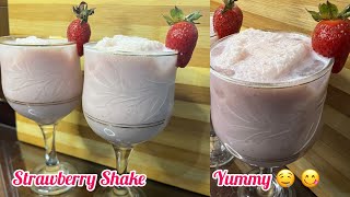 Strawberry Shake  Strawberry Banana Milkshake Recipe  Summer Drink  Ramadan Special [upl. by Trudy13]