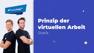 Prinzip der virtuellen Arbeit  horizontale Auflagerreaktion  einfach erklärt  StudyHelpTV [upl. by Ahsiym]