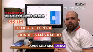 PASAPORTE VENEZOLANO PASO A PASO EXTRANJERO2024 [upl. by Nessim]