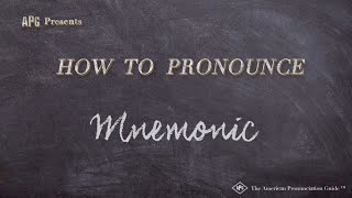 How to Pronounce Mnemonic Real Life Examples [upl. by Enilrae]