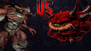 Cyberdemon vs Cacodemon retro  DOOM 3 Monster Infighting  RETRO ARENA  video game boss battles [upl. by Doy]