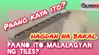 PAANO magtiles ng HAGDAN NA BAKAL How to tile on stairs  NEW project PART 1 [upl. by Dhaf242]