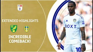 INCREDIBLE COMEBACK  Norwich City v Leeds United extended highlights [upl. by Lleryd]