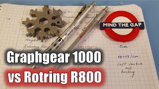 MAS 11  REVIEW Graphgear 1000 vs Rotring 800  The sensible Challenger  Mechanical Pencils [upl. by Elyc70]