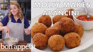 Molly Makes Arancini  From the Test Kitchen  Bon Appétit [upl. by Notsuj]