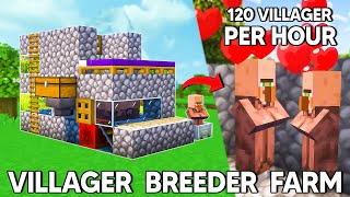 EASY VILLAGER BREEDER FARM Minecraft Java 121 [upl. by Elcarim]