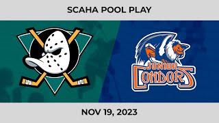 231119 SCAHA Jr Ducks 14U AA vs Jr Condors [upl. by Halet]