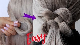 How To Easy Knotted Ponytail  Braids Hairstyles by Another Braid [upl. by Rehpotsrhc]