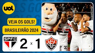 SÃO PAULO 2 X 1 VITÓRIA  BRASILEIRÃO 2024 VEJA OS GOLS DE WILLIAM GOMES ERICK E ALERRANDRO [upl. by David]