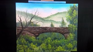 Landscape painting  Painting With Magic Season 4 ep 8  Natural Bridge of KY [upl. by Ariaec]