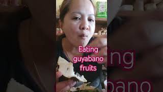 Eating guyabano fruits shortvedio food [upl. by Hgierb]