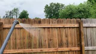 Wooden fence softwash with Portage Powerwash [upl. by Nnylecoj]