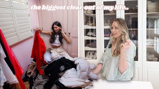 PART 2 Closet Clear Out 2024  DECLUTTERING to create a CAPSULE wardrobe 🫶🏼 [upl. by Lorac]