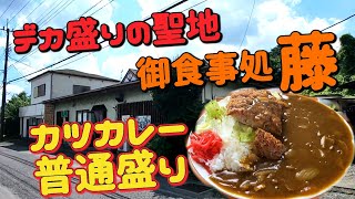 宇都宮デカ盛りの聖地【御食事処 藤】を久しぶりに訪問して初のカツカレー 普通盛りとは思えないボリュームに悶絶 [upl. by Tews]