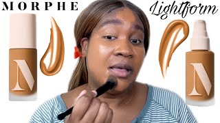 TRYING OUT THE NEW MORPHE LIGHTFORM EXTENDED HYDRATION FOUNDATION [upl. by Nnylanna]