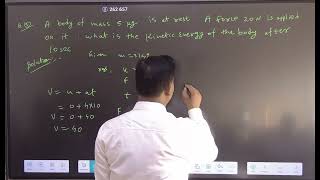 class 11th chapter 5 work energy and power topic numerical based on kinetic energy [upl. by Ynoble]