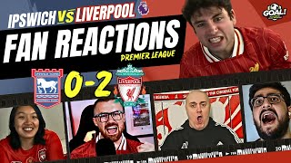 Liverpool fans BUZZING reactions to Ipswich 02 Liverpool PREMIER LEAGUE 2425 [upl. by Wolff]