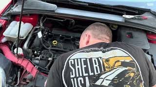 Replacing overflow radiator hose on 2012 Ford focus SE [upl. by Radnaxela547]