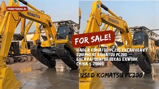 Heavy Equipment Komatsu pc200 Excavator Second Hand For Sale In China [upl. by Aikkan908]