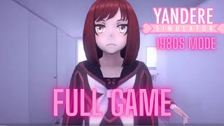 Yandere Simulator 1980s Mode Full Game Walkthrough 60fps [upl. by Nafets]