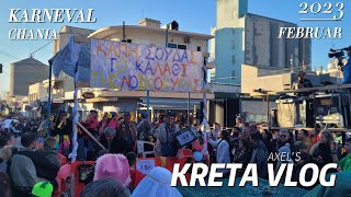 Karneval Chania 2023  Kreta Griechenland Auswanderer VLOG [upl. by Enirahtak]