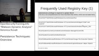 Dynamic Malware Analysis D1P14 Persistence Overview [upl. by Eendyc]