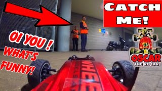 FPV RC Car In N Out Troll Prank RC Car vs Security [upl. by Kassab]