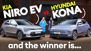 SHOOTOUT 2024 Kia Niro EV vs Hyundai Kona Electric  Electrifying [upl. by Henning]