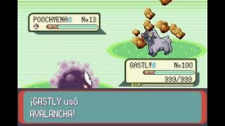 POKEMON EMERALD  GASTLY  AVALANCHA  ROCK SLIDE [upl. by Tnemelc]