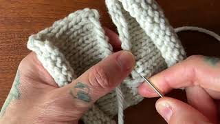 Knitting Tutorial Mattress Stitch to join underarm [upl. by Huff]