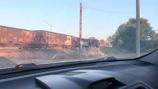 BNSF highrailer truck on maintenance train [upl. by Navets]