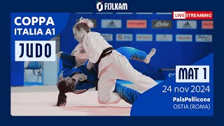 Judo  Coppa Italia A1 2024  Mat 1 [upl. by Nelyahs]