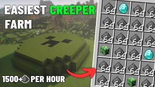 NEW UPDATED Minecraft 121 Creeper Farm Tutorial  1500 Gunpowder Per Hour Easy [upl. by Bennink]