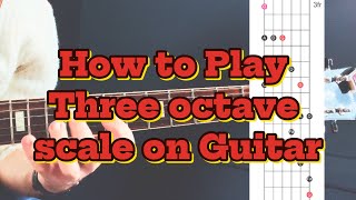 How to Play ThreeOctave Gmaj Scale on Guitar [upl. by Ledba86]