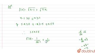 Find the range of fxsqrtx1sqrt5x [upl. by Renaldo846]